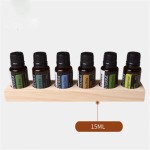 Essential oil display rack, wooden six-hole aromatherapy holder, storage rack for essential oils, nail polish, perfume and lipstick.